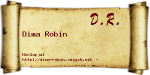 Dima Robin névjegykártya